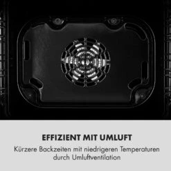 Kalahari Elektrischer Einbaubackofen 2300W 7 Funktionen Schwarz -Klarstein 10033187 de 0007 logo