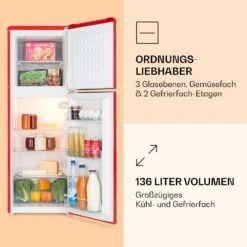 Audrey Kühl- & Gefrierkombination 97l/39l Retro-Look 2 Böden 10 Audrey Kühl- & Gefrierkombination 97l/39l Retro-Look 2 Böden -Klarstein 10033193 de 0003 logo