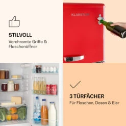 Audrey Kühl- & Gefrierkombination 97l/39l Retro-Look 2 Böden 12 Audrey Kühl- & Gefrierkombination 97l/39l Retro-Look 2 Böden -Klarstein 10033193 de 0005 logo