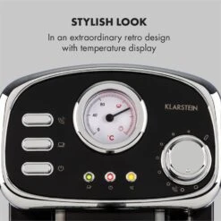 Espressionata Gusto Espressomaschine 1100W 15 Bar Druck Schwarz 11 Espressionata Gusto Espressomaschine 1100W 15 Bar Druck Schwarz -Klarstein 10033209 yy 0003 logo Klarstein Espressionata Gusto Espressomaschine