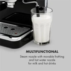 Espressionata Gusto Espressomaschine 1100W 15 Bar Druck Schwarz 15 Espressionata Gusto Espressomaschine 1100W 15 Bar Druck Schwarz -Klarstein 10033209 yy 0007 logo Klarstein Espressionata Gusto Espressomaschine