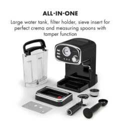 Espressionata Gusto Espressomaschine 1100W 15 Bar Druck Schwarz 16 Espressionata Gusto Espressomaschine 1100W 15 Bar Druck Schwarz -Klarstein 10033209 yy 0008 logo Klarstein Espressionata Gusto Espressomaschine reedit