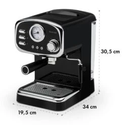 Espressionata Gusto Espressomaschine 1100W 15 Bar Druck Schwarz 17 Espressionata Gusto Espressomaschine 1100W 15 Bar Druck Schwarz -Klarstein 10033209 yy 0009 logo Klarstein Espressionata Gusto Espressomaschine