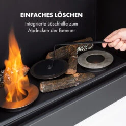 Phantasma Cottage Pillar Ethanol-Kamin Rauchfrei Brenner 3x300ml -Klarstein 10033263 de 0005 logo