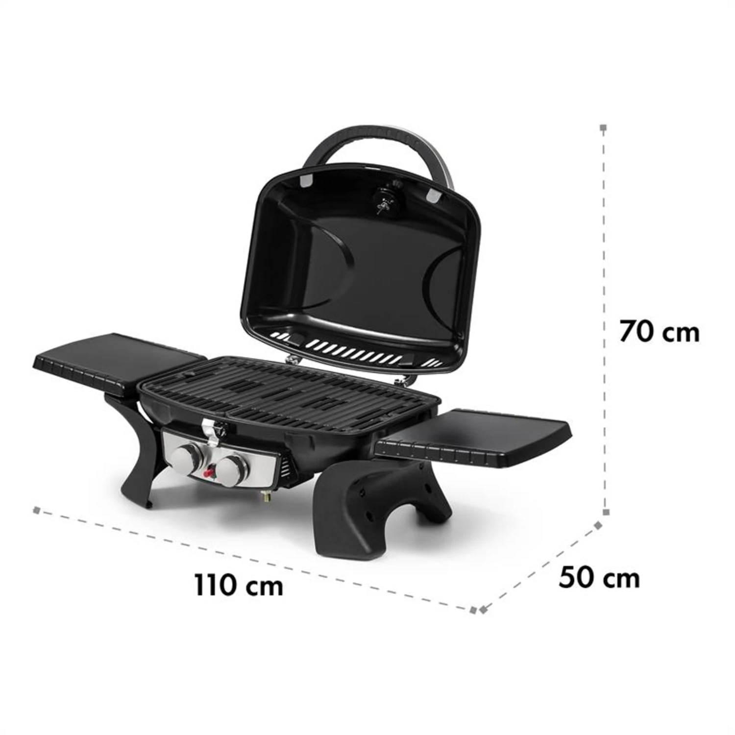 Parforce Duo Gasgrill 2 Brenner 4,4kW 15000BTU 300°C Grau – Bild 10