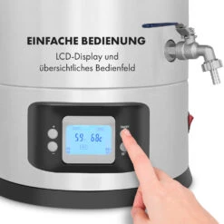 Maischfest Maischekessel 5 Teile 1500/3000W 30l LCD Edelstahl -Klarstein 10033340 de 0007 logo