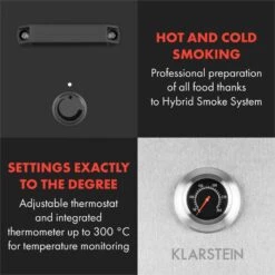 Flintstone Steel Räucherofen 1600 W Integriertes Thermometer Edelstahl 10 Flintstone Steel Räucherofen 1600 W Integriertes Thermometer Edelstahl -Klarstein 10033372 yy 0004 logo Klarstein Flintstone Steel Raeucherofen Edelstahl reedit