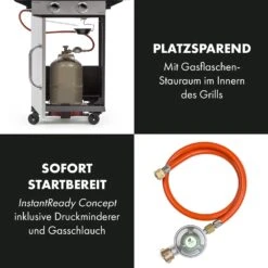 Gazooka 2.0T Gas BBQ Grill 2x3kW Brenner Edelstahl 15 Gazooka 2.0T Gas BBQ Grill 2x3kW Brenner Edelstahl -Klarstein 10033532 de 0005 logo