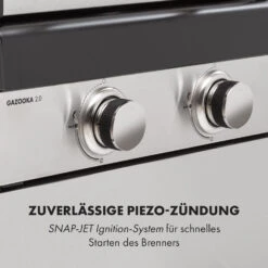 Gazooka 2.0T Gas BBQ Grill 2x3kW Brenner Edelstahl 18 Gazooka 2.0T Gas BBQ Grill 2x3kW Brenner Edelstahl -Klarstein 10033532 de 0008 logo