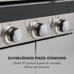 Gazooka 3.0T BBQ Grill 3x3kW Brenner 4 Rollen Edelstahl 18 Gazooka 3.0T BBQ Grill 3x3kW Brenner 4 Rollen Edelstahl -Klarstein 10033533 de 0008 logo