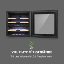 Vinsider 36 Weinkühlschrank 2 Kühlzonen 5-22°C 85l Edelstahl -Klarstein 10033682 de 0004 logo