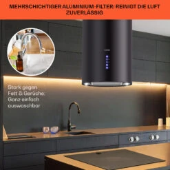 Beretta Inselabzugshaube Ø35cm 650m³/h LED Inkl. Aktivkohlefilter -Klarstein 10033718 de 0006 usp