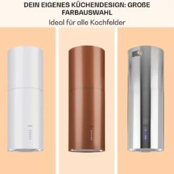 Beretta Inselabzugshaube Ø35cm 650m³/h LED Inkl. Aktivkohlefilter -Klarstein 10033718 de 0007 usp