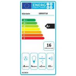 Beretta Inselabzugshaube Ø35cm 650m³/h LED Inkl. Aktivkohlefilter -Klarstein 10033718 energy label