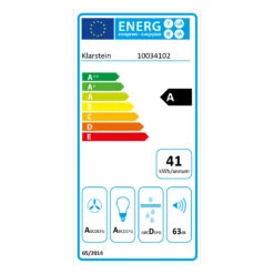 Helena 90 Dunstabzugshaube 595 M³/h LED-Display Schwarz -Klarstein 10034102 energy label