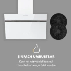 Alina Dunstabzugshaube 600 M³/h LED-Display Ambientelicht Glasfront -Klarstein 10034105 de 0007 logo