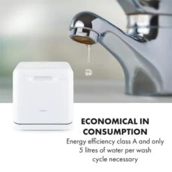 Aquatica Geschirrspüler Freistehend Installationsfrei 2 Gedecke 860W 19 Aquatica Geschirrspüler Freistehend Installationsfrei 2 Gedecke 860W -Klarstein 10034126 yy 0009 logo Klarstein Aquatica Geschirrspueler weiss