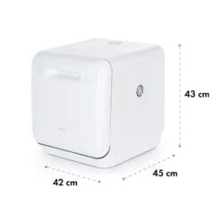 Aquatica Geschirrspüler Freistehend Installationsfrei 2 Gedecke 860W 20 Aquatica Geschirrspüler Freistehend Installationsfrei 2 Gedecke 860W -Klarstein 10034126 yy 0010 logo Klarstein Aquatica Geschirrspueler weiss