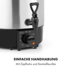 Biggie Eco Einkochautomat & Getränkespender 1000W 30-100°C Zapfhahn 9l -Klarstein 10034147 de 0006 logo