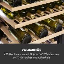 Vinovilla Grande 165 Built-in Uno Onyx Weinkühlschrank 433 Ltr 165 Fl. -Klarstein 10034156 de 0005 logo