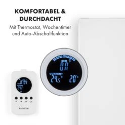 Crystal Wall Infrarotheizung 100x60cm 600W Wochentimer IP54 Weiß -Klarstein 10034223 de 0004 logo