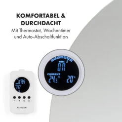 Marvel Mirror Infrarotheizung 300W Wochentimer IP54 Spiegel Rund -Klarstein 10034225 de 0004 logo