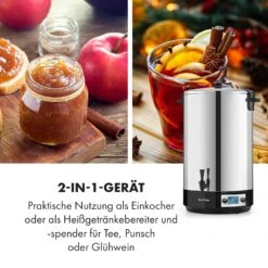 KonfiStar 50 Digital Einkocher Getränkespender 2500W 50L 100°C 180min 16 KonfiStar 50 Digital Einkocher Getränkespender 2500W 50L 100°C 180min -Klarstein 10034240 de 0007 logo