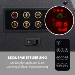 Lausanne Luxe Elektrischer Kamin 2000W 2 Heizstufen 90 Cm Edelstahl -Klarstein 10034252 de 0004 logo