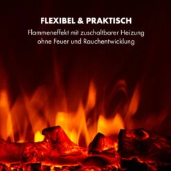 Lausanne Luxe Elektrischer Kamin 2000W 2 Heizstufen 90 Cm Edelstahl -Klarstein 10034252 de 0005 logo
