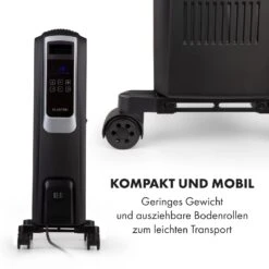 Thermaxx Noir Ölradiator 2500W 10-30° C 24h-Timer Fernbedienung -Klarstein 10034253 de 0007 logo