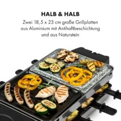 Sirloin Raclette 1500W Aluminium / Stein 8 Personen Kontroll-LED -Klarstein 10034275 de 0004 logo