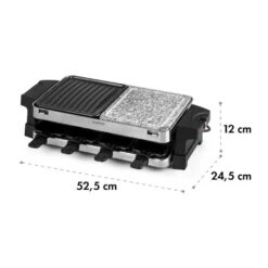 Sirloin Raclette 1500W Aluminium / Stein 8 Personen Kontroll-LED -Klarstein 10034275 yy 0008 logo Klarstein Sirloin Raclette 1500W