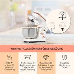 Bella Elegance Küchenmaschine 2000W/2,7PS/5,2 Ltr Edelstahl BPA-frei -Klarstein 10034365 de 0003 usp