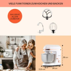 Bella Elegance Küchenmaschine 2000W/2,7PS/5,2 Ltr Edelstahl BPA-frei -Klarstein 10034365 de 0005 usp