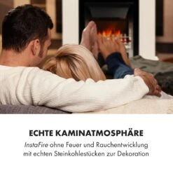 Verbier Elektrischer Kamin Elektrokamin 1000 / 2000 W LED-InstaFire Thermostat Timer Überhitzungsschutz -Klarstein 10034396 de 0007 logo