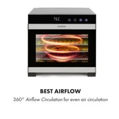 Flavour Dry Dörrautomat Temperatur: 35 - 75 °C Digitaler Thermostat -Klarstein 10034423 yy 0004 logo Klarstein Flavour Dry Doerrautomat schwarz