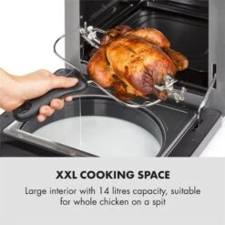 AeroVital Easy Touch Heißluftfritteuse 1700W 14l Timer 16 Programme Schwarz -Klarstein 10034452 yy 0004 logo Klarstein AeroVital easy touch Fritteuse schwarz