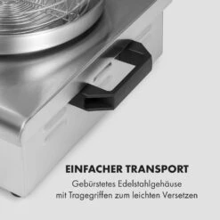 Wurstfabrik 600 Hot Dog Maker 600W 3 Spieße 5L 30-100°C Glas Edelstahl -Klarstein 10034454 de 0007 logo