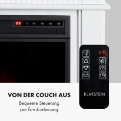 Bern Elektrischer Kamin 1000/2000W LED 10-30 °C Wochentimer -Klarstein 10034488 de 0003 logo