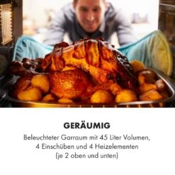 Masterchef 45 Mini-Backofen 45l 2000W 100-230 °C Timer Silber 12 Masterchef 45 Mini-Backofen 45l 2000W 100-230 °C Timer Silber -Klarstein 10034497 de 0004 logo