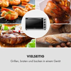 Masterchef 45 Mini-Backofen 45l 2000W 100-230 °C Timer Silber 15 Masterchef 45 Mini-Backofen 45l 2000W 100-230 °C Timer Silber -Klarstein 10034497 de 0007 logo