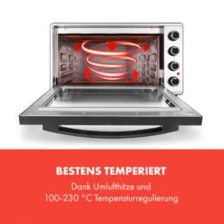Masterchef 60 Mini-Backofen 60l 2000W 100-230 °C Timer Silber -Klarstein 10034499 de 0003 logo