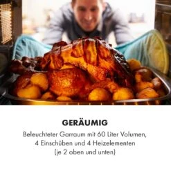 Masterchef 60 Mini-Backofen 60l 2000W 100-230 °C Timer Silber -Klarstein 10034499 de 0004 logo