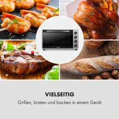 Masterchef 60 Mini-Backofen 60l 2000W 100-230 °C Timer Silber -Klarstein 10034499 de 0007 logo