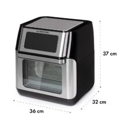 AeroVital Fry Heißluftfritteuse 1500W 10l Timer 9 Programme 17 AeroVital Fry Heißluftfritteuse 1500W 10l Timer 9 Programme -Klarstein 10034575 yy 0011 dimensions