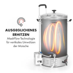 Brauheld Pro Maischekessel 3300W 45L 30-100°C Umwälzpumpe Edelstahl 12 Brauheld Pro Maischekessel 3300W 45L 30-100°C Umwälzpumpe Edelstahl -Klarstein 10034588 de 0004 logo