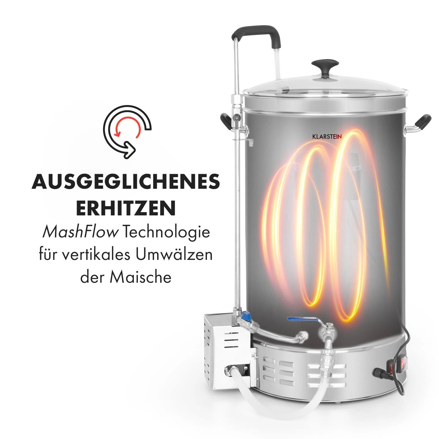 Brauheld Pro Maischekessel 3300W 45L 30-100°C Umwälzpumpe Edelstahl 4 Brauheld Pro Maischekessel 3300W 45L 30-100°C Umwälzpumpe Edelstahl – Bild 4