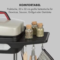 Gatsby Elektrogrill 2000W Antihaft-Grillfläche Seitentische -Klarstein 10034707 de 0003 logo