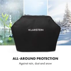Tomahawk Wetterschutzhaube 600D Canvas 30/70% PE/PVC Schwarz 11 Tomahawk Wetterschutzhaube 600D Canvas 30/70% PE/PVC Schwarz -Klarstein 10034713 yy 0005 logo Klarstein Tomahawk Wetterschutzhaube 140cm
