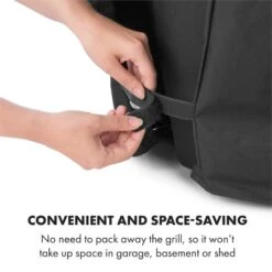 Tomahawk Wetterschutzhaube 600D Canvas 30/70% PE/PVC Schwarz 12 Tomahawk Wetterschutzhaube 600D Canvas 30/70% PE/PVC Schwarz -Klarstein 10034713 yy 0006 logo Klarstein Tomahawk Wetterschutzhaube 140cm